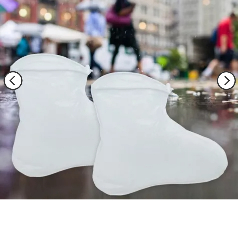 Unique Bargains Unisex Waterproof Reusable Rain Shoe Covers Ankle high top Boots